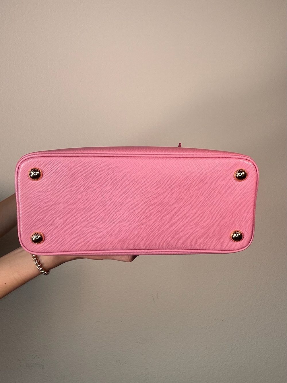 Prada Pink Saffiano Leather Top Handle Bag - Picture 3 of 6